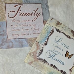 Decorative Wall Art Set with Inspirational Quotes